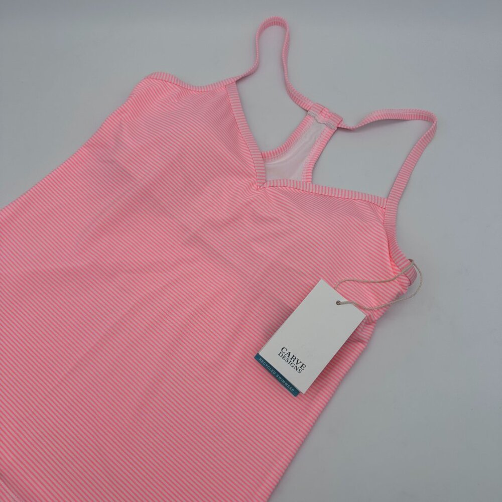 Carve‎ Designs Stinson Athletic T-Back Long Torso Swim Tankini, Small, Newport
